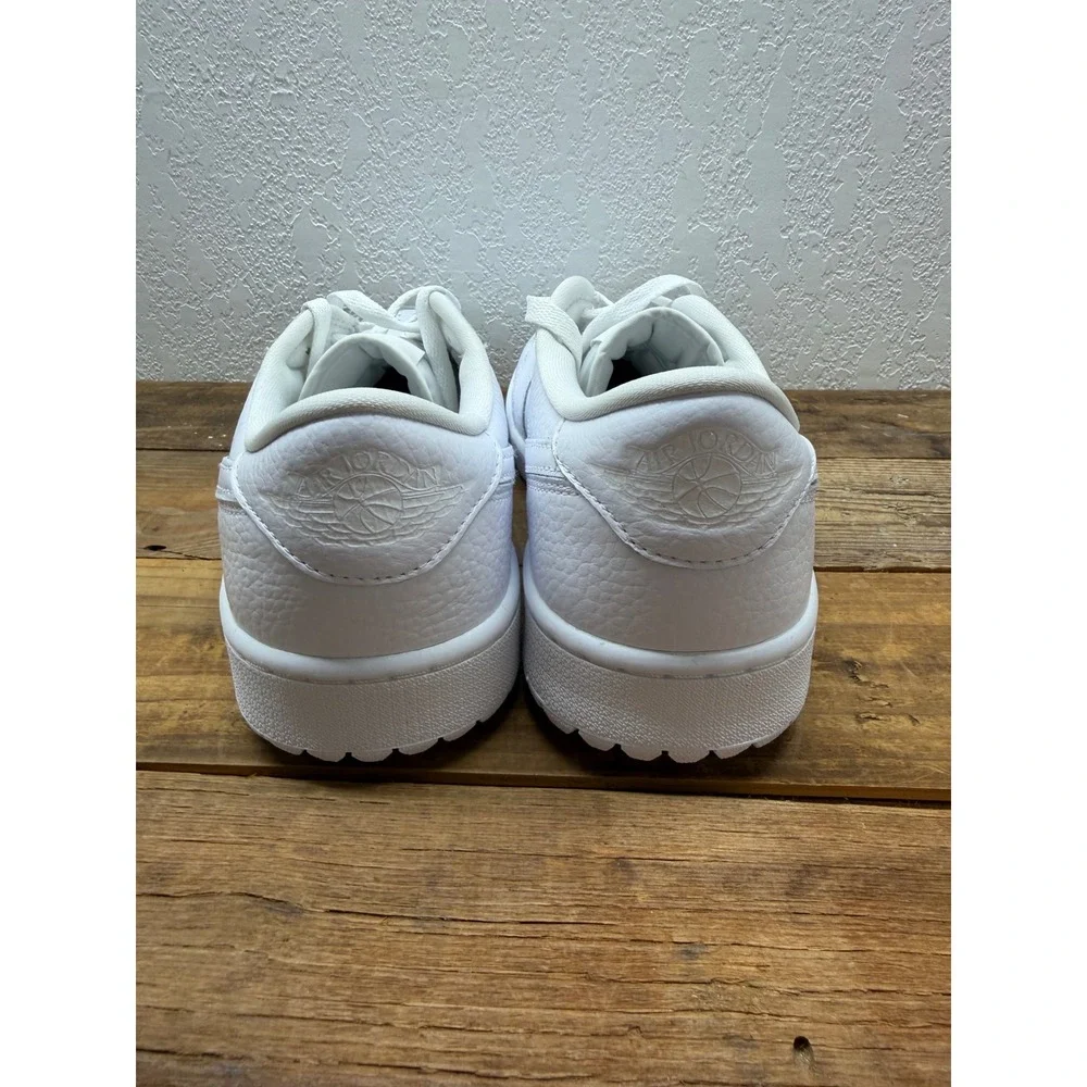 Jordan 1 Low Golf Triple White Leather Shoes DD9315-101 Mens Size 10
